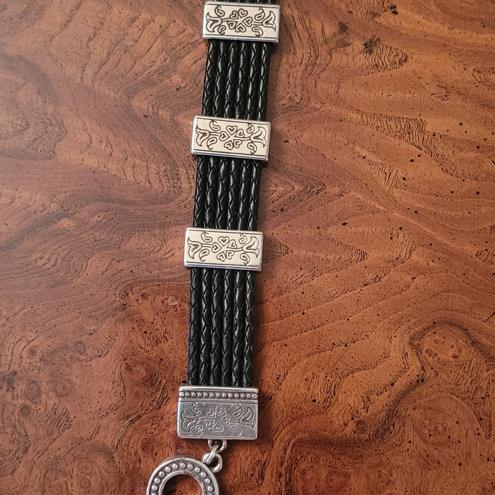 Brighton Black and Silver Women's Bracelet